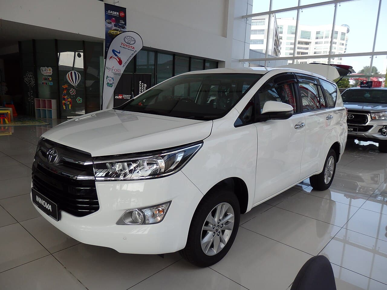 White Toyota Innova MPV photographed in Penang